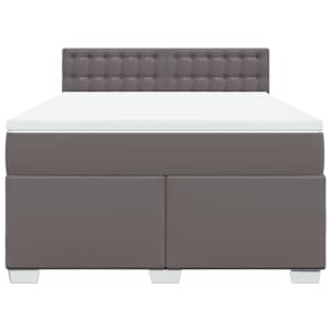 Box spring postel s matrací šedá 160x200 cm umělá kůže - obrázek 4