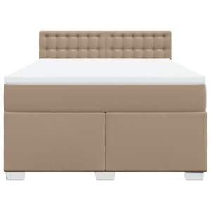Box spring postel s matrací cappuccino 160x200 cm umělá kůže - obrázek 4