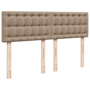 Box spring postel s matrací cappuccino 160x200 cm umělá kůže - obrázek 5