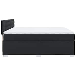 Box spring postel s matrací černá 180x200 cm umělá kůže - obrázek 5