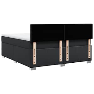 Box spring postel s matrací černá 180x200 cm umělá kůže - obrázek 6