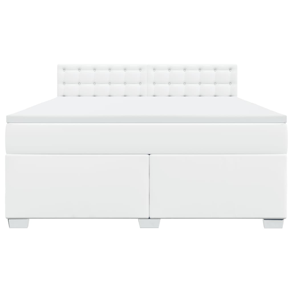 vidaXL Boxspring met matras kunstleer wit 180x200 cm, foto 4