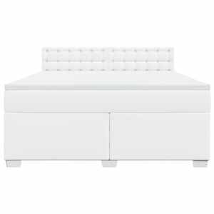 Box spring postel s matrací bílá 180x200 cm umělá kůže - obrázek 4