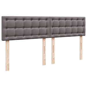 Box spring postel s matrací šedá 180x200 cm umělá kůže - obrázek 7
