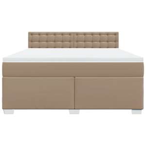 Box spring postel s matrací cappuccino 180 x 200 cm umělá kůže - obrázek 4