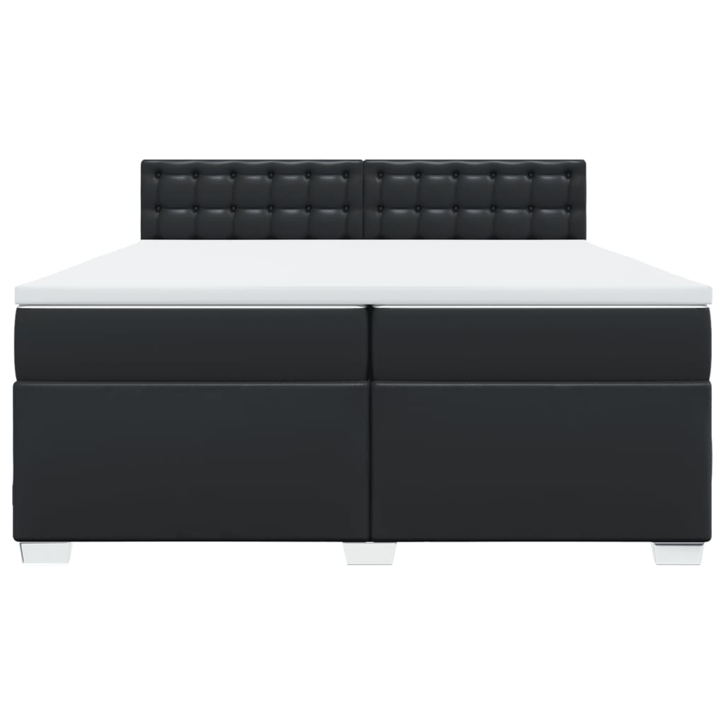 vidaXL Boxspring met matras kunstleer zwart 200x200 cm, foto 4