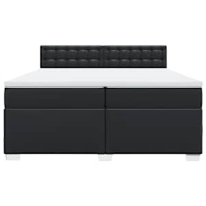Box spring postel s matrací černá 200x200 cm umělá kůže - obrázek 4