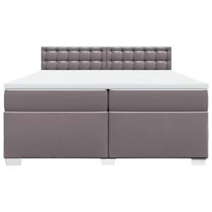 Box spring postel s matrací šedá 200x200 cm umělá kůže - obrázek 4
