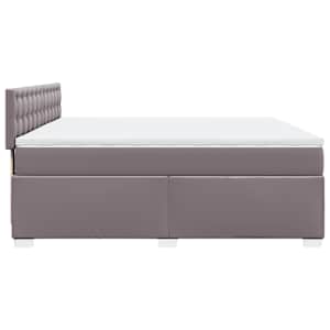 Box spring postel s matrací šedá 200x200 cm umělá kůže - obrázek 5