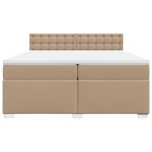 Box spring postel s matrací cappuccino 200 x 200 cm umělá kůže - obrázek 4