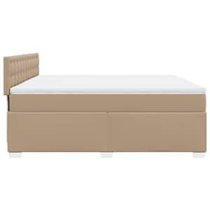 Box spring postel s matrací cappuccino 200 x 200 cm umělá kůže - obrázek 5