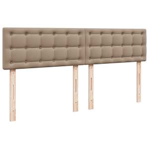 Box spring postel s matrací cappuccino 200 x 200 cm umělá kůže - obrázek 7