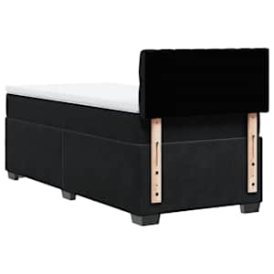 Box spring postel s matrací černá 80 x 200 cm samet - obrázek 6