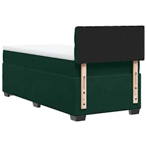 Box spring postel s matrací tmavě zelená 80 x 200 cm samet - obrázek 6