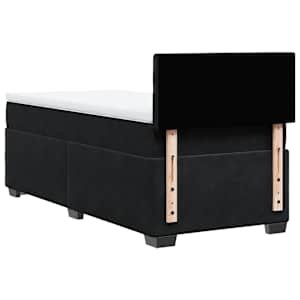 Box spring postel s matrací černá 80 x 200 cm samet - obrázek 10