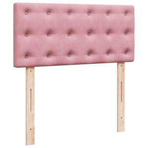 Box spring postel s matrací růžová 80 x 200 cm samet - obrázek 8