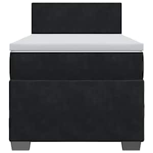 Box spring postel s matrací černá 90x190 cm samet - obrázek 4