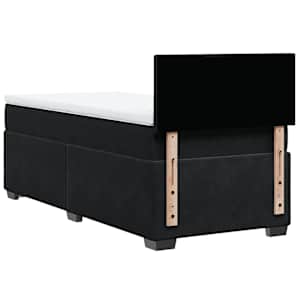 Box spring postel s matrací černá 90x190 cm samet - obrázek 10