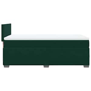 Box spring postel s matrací tmavě zelená 90x190 cm samet - obrázek 9