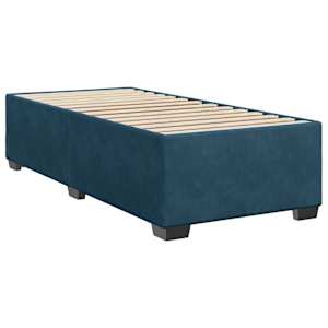 Box spring postel s matrací tmavě modrá 90x190 cm samet - obrázek 5