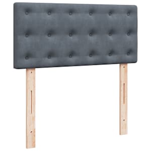 Box spring postel s matrací tmavě šedá 90x190 cm samet - obrázek 8