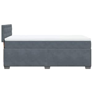 Box spring postel s matrací tmavě šedá 90x190 cm samet - obrázek 9