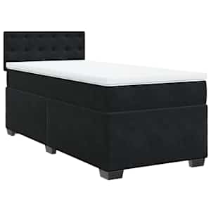Box spring postel s matrací černá 90x190 cm samet - obrázek 2