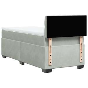 Box spring postel s matrací světle šedá 90x190 cm samet - obrázek 10