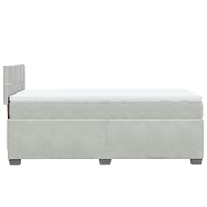 Box spring postel s matrací světle šedá 90x190 cm samet - obrázek 9