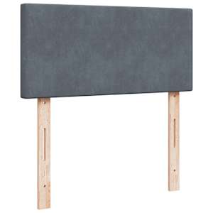 Box spring postel s matrací tmavě šedá 90x200 cm samet - obrázek 8