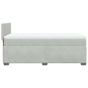 Box spring postel s matrací světle šedá 100x200 cm samet - obrázek 9