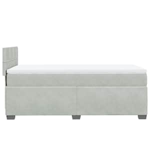 Box spring postel s matrací světle šedá 100x200 cm samet - obrázek 9