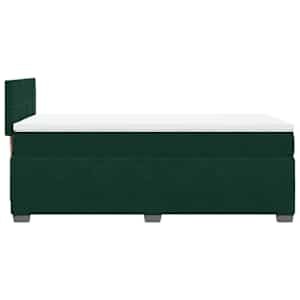 Box spring postel s matrací tmavě zelená 100x200 cm samet - obrázek 9