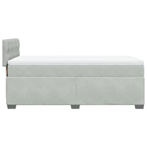 Box spring postel s matrací světle šedá 100x200 cm samet - obrázek 9