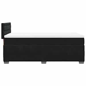 Box spring postel s matrací černá 100x200 cm samet - obrázek 9
