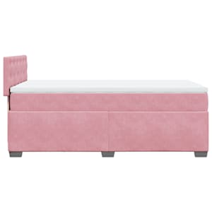 Box spring postel s matrací růžová 100x200 cm samet - obrázek 9