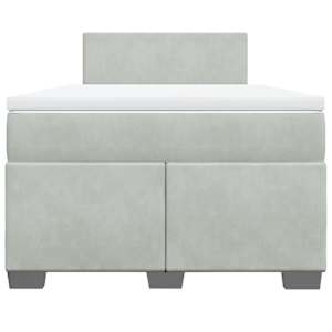 Box spring postel s matrací světle šedá 120x190 cm samet - obrázek 4