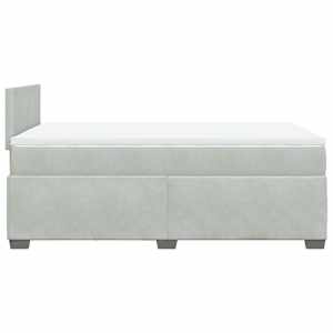 Box spring postel s matrací světle šedá 120x190 cm samet - obrázek 9