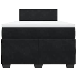 Box spring postel s matrací černá 120 x 190 cm samet - obrázek 4