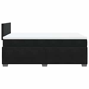 Box spring postel s matrací černá 120 x 190 cm samet - obrázek 9