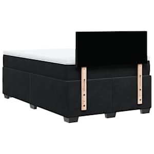 Box spring postel s matrací černá 120 x 190 cm samet - obrázek 10
