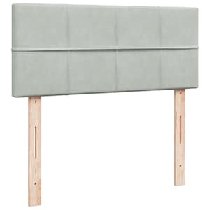 Box spring postel s matrací světle šedá 120x190 cm samet - obrázek 8