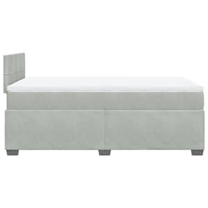 Box spring postel s matrací světle šedá 120x190 cm samet - obrázek 9