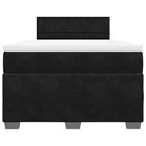 Box spring postel s matrací černá 120 x 190 cm samet - obrázek 4