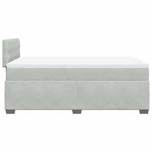 Box spring postel s matrací světle šedá 120x190 cm samet - obrázek 9