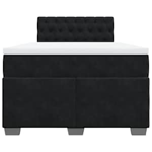Box spring postel s matrací černá 120 x 190 cm samet - obrázek 4