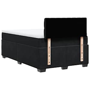 Box spring postel s matrací černá 120 x 190 cm samet - obrázek 10