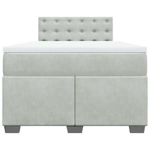 Box spring postel s matrací světle šedá 120x190 cm samet - obrázek 4