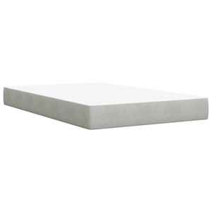 Box spring postel s matrací světle šedá 120x190 cm samet - obrázek 6