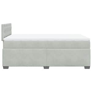 Box spring postel s matrací světle šedá 120x190 cm samet - obrázek 9